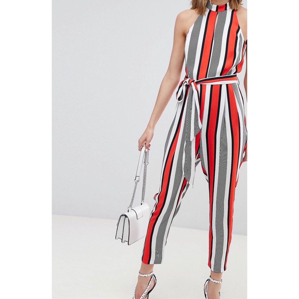 River Island Striped Jumpsuit